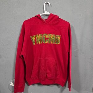 YMCMB Red Hoodie Sweatshirt Men's Size M Graphic Casual Streetwear lil wayne